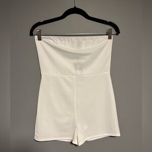 White tube top romper